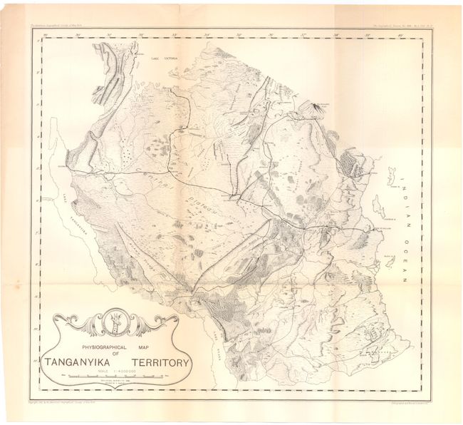 Physiographical Map Of Tanganyika Territory