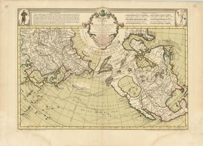 Carte des Nouvelles Decouvertes au Nord de la Mer du Sud, Tant a l'Est de la Siberie et du Kamchatka, qu'a l'Ouest de la Nouvelle France