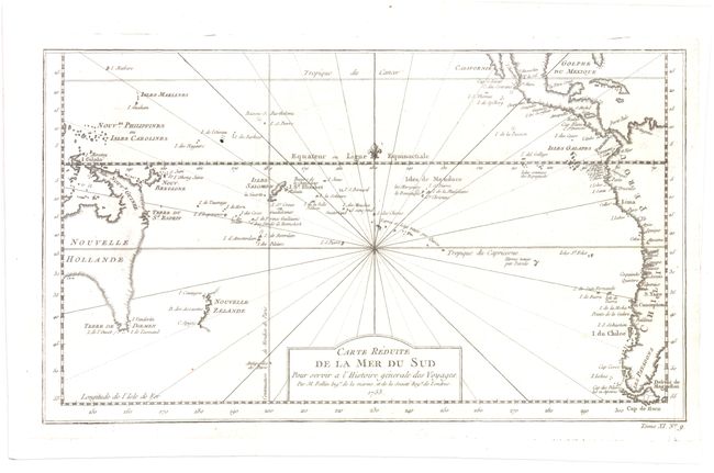 Carte Reduite de la Mer du Sud pour Servir a l'Histoire Generale des Voyages