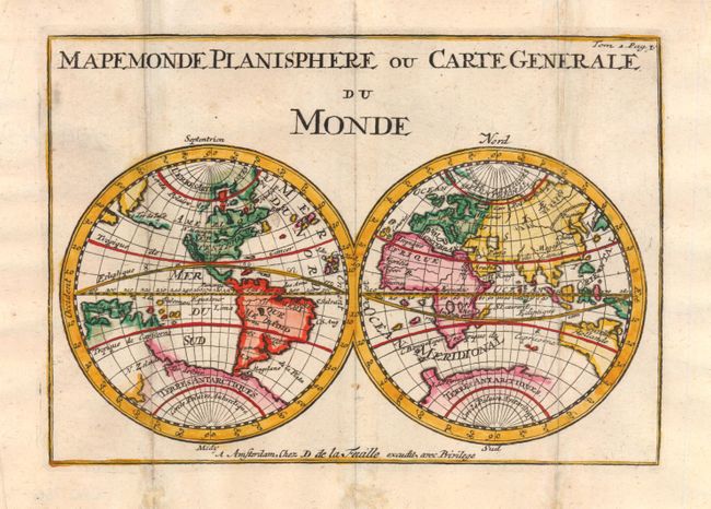 Mapemonde Planisphere ou Carte Generale du Monde