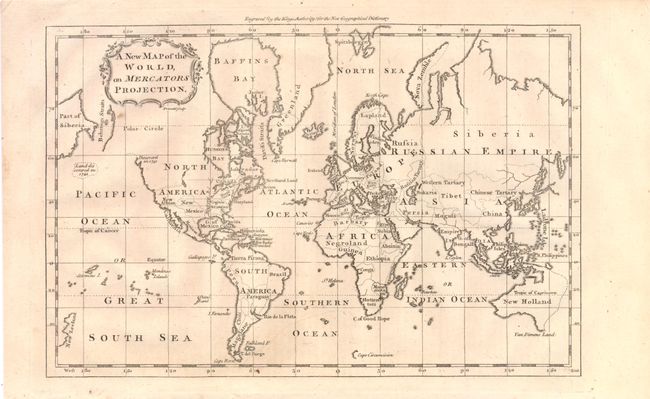 A New Map of the World, on Mercators Projection