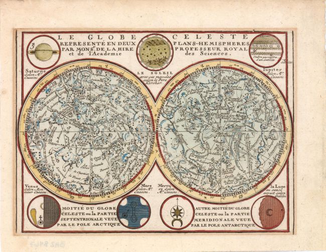 Le Globe Celeste Represente en Deux Plans-Hemispheres