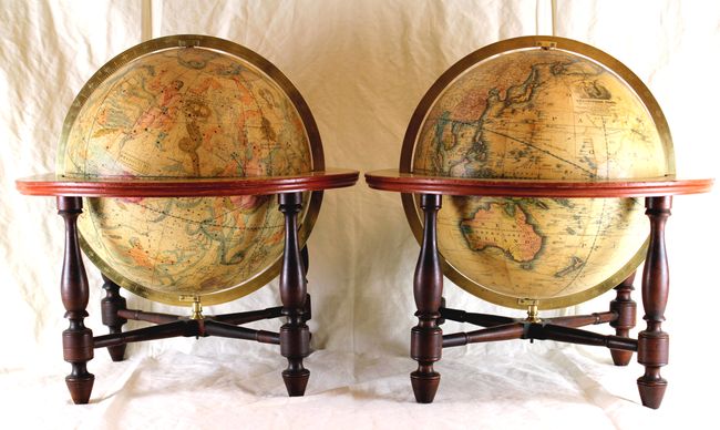 [Wilson & Sons Thirteen-Inch Terrestrial and Celestial Globes]