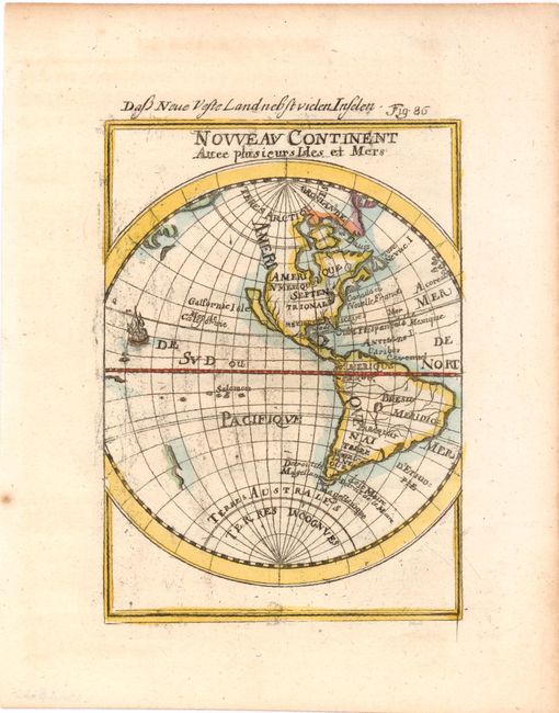 Nouveau Continent avec Plusieurs Isles et Mers