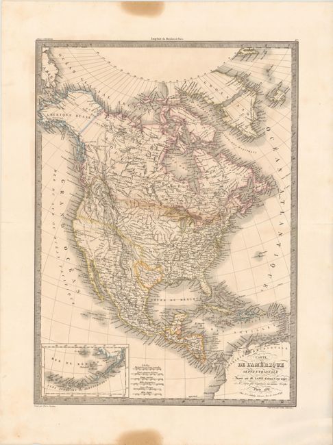Carte de l'Amerique Septentrionale