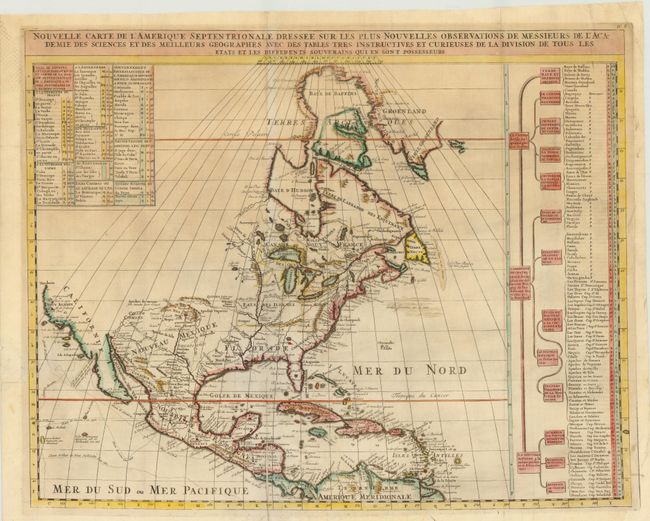 Nouvelle Carte de l'Amerique Septentrionale Dressee sur les Plus Nouvelles Observations 