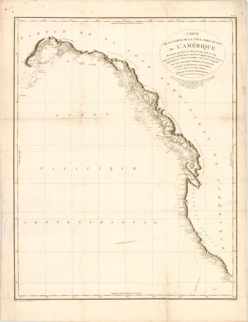 Carte de la Partie de la Cote Nord-Ouest de l'Amerique Reconnue pendant les Etes de 1792, 1793 et 1794…