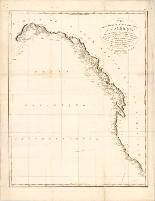 Carte de la Partie de la Cote Nord-Ouest de l'Amerique Reconnue pendant les Etes de 1792, 1793 et 1794