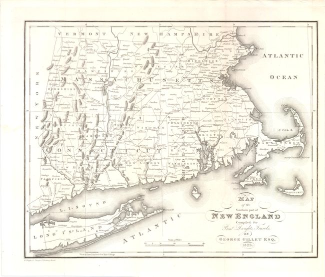Map of the Southern Part of New England Compiled for Prest Dwights Travels