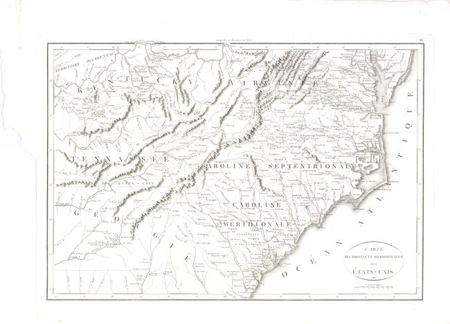 Carte des Provinces Meridionales des Etats-Unis