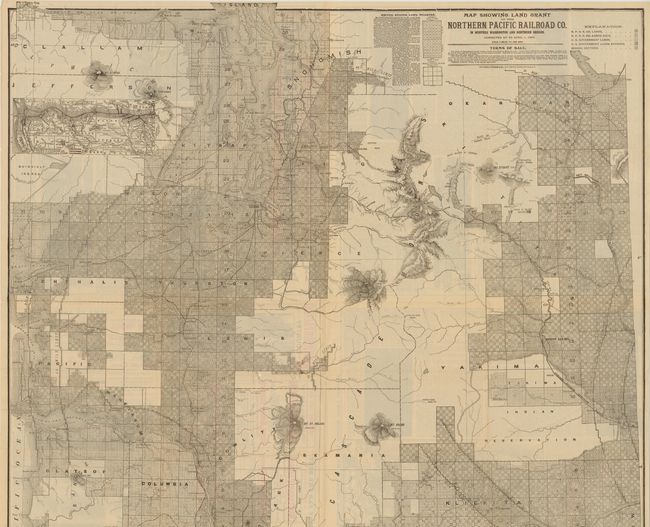 Map Showing Land Grant of the Northern Pacific Railroad Co. in Western Washington and Northern Oregon