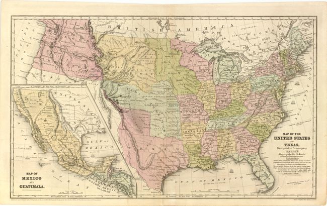 Map of the United States and Texas, Designed to Accompany Smith's Geography for Schools