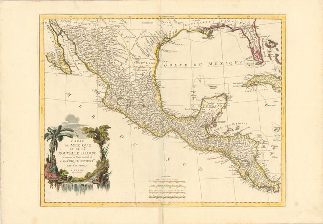 Carte du Mexique, et de la Nouvelle Espagne, Contenant la Partie Australe de l'Amerique Septentle. par Mr. D'Anville