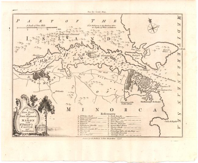 A New Plan of the Town & Harbour of Mahon With St. Philip's Castle and Fortifications