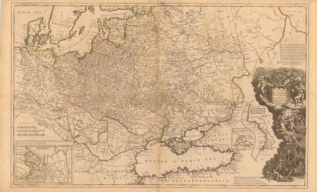 To His Most Serene and August Majesty Peter Alexovitz Absolute Lord of Russia &c. This Map of Moscovy, Poland, Little Tartary, and ye Black Sea &c. is Most Humbly Dedicated