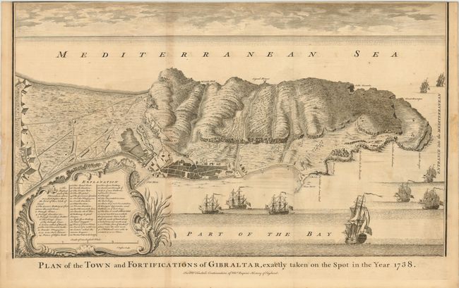 Plan of the Town and Fortifications of Gibraltar, Exactly Taken on the Spot in the Year 1738