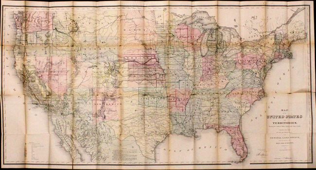 Map of the United States and Territories, Showing the Extent of Public Surveys and Other Details [with] Report of the Commissioner of General Land Office to the Secretary of the Interior for the Year 1869