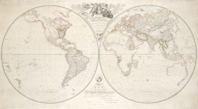 Map of the World on a Globular Projection Exhibiting Particularly the Nautical Researches of Capn. James Cook