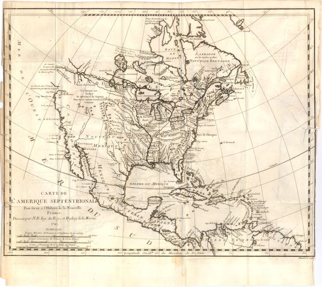 Carte de l'Amerique Septentrionale pour Servir a l'Histoire de la Nouvelle France