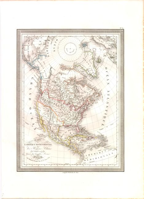 Carte de l'Amerique Septentrionale avec les Regions Polaires
