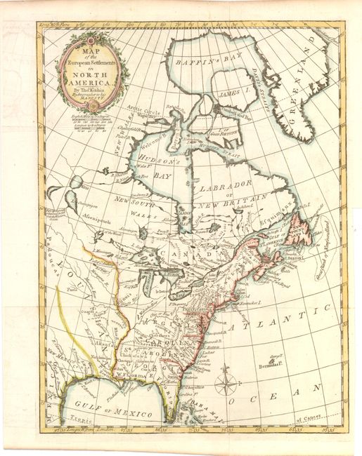 Map of the European Settlements in North America