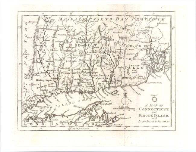 A Map of Connecticut and Rhode Island, with Long Island Sound, &c.