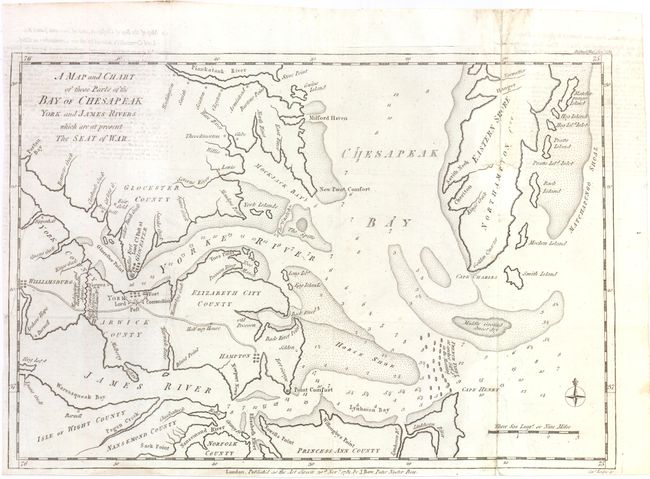 A Map and Chart of those Parts of the Bay of Chesapeak York and James Rivers which are at Present the Seat of War