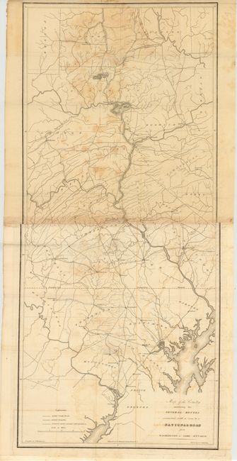 Map of the Country Embracing the Several Routes Examined with a View to a National Road from Washington to Lake Ontario