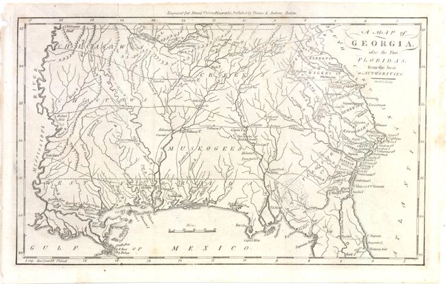 A Map of Georgia, also the Two Floridas, from the Best Authorities