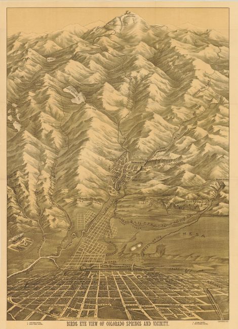 Birds Eye View of Colorado Springs and Vicinity