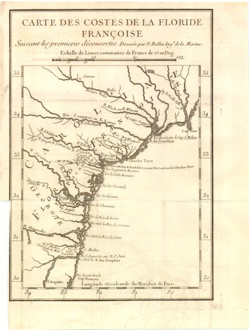 Carte des Costes de la Floride Francoise