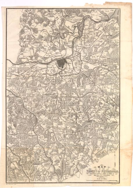 Map of the Vicinity of Petersburg. Taken from Surveys Made by Order of Maj. Gen. J. F. Gilmer, Chief-Engineer, C. S. A.
