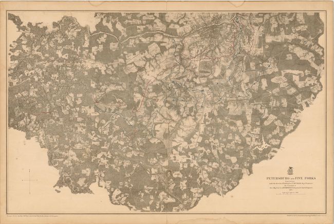 Petersburg and Five Forks from Surveys under the Direction of Bvt. Brig. Gen. N. Michler, Maj. of Engineers
