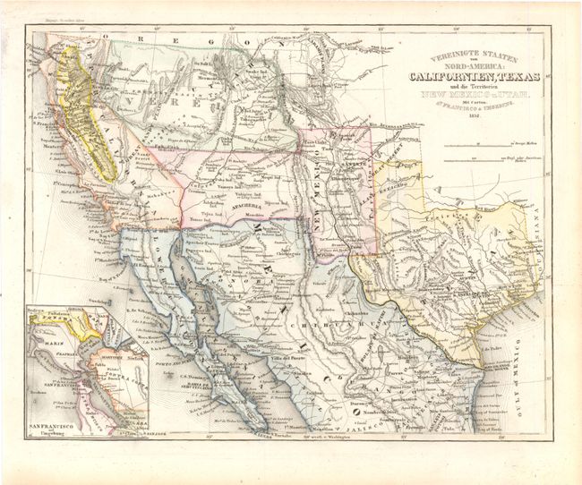 Vereinigte Staaten von Nord-America: Californien, Texas und die Territorien New Mexico u. Utah