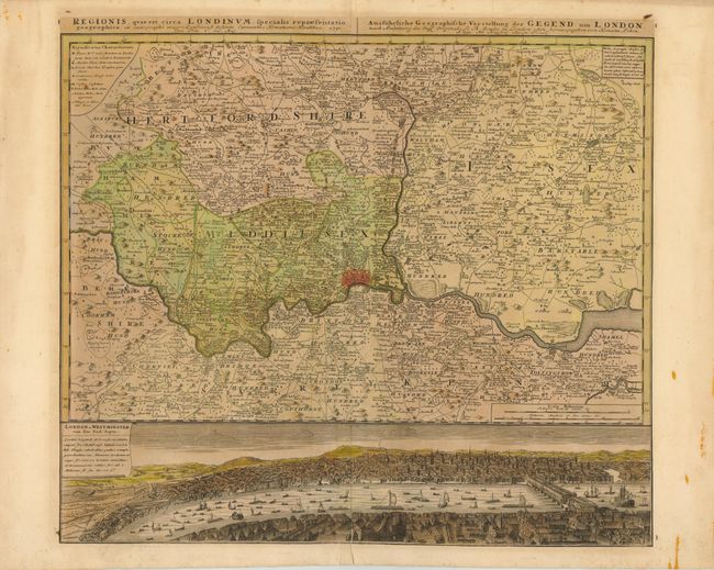 Regionis quae est circa Londinum  Ausfuhrliche Geographische Vorstellung der Gegend um London