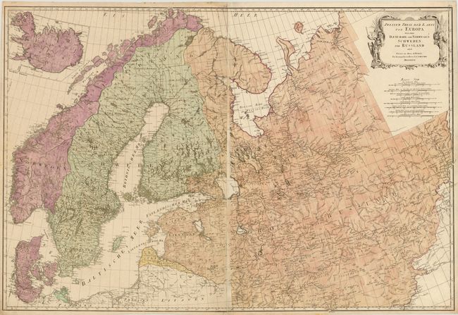 Zweiter Theil der Karte von Europa Welcher Daenemark, und Norwegen, Schweden, und Russland Enthaelt