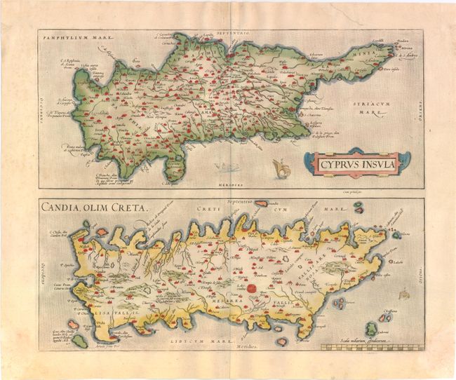 Cyprus Insula [on sheet with] Candia, Olim Creta