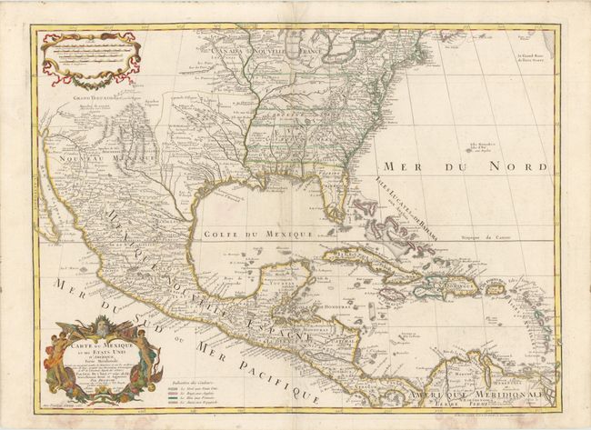 Carte du Mexique et des Etats Unis d'Amerique, Partie Meridionale