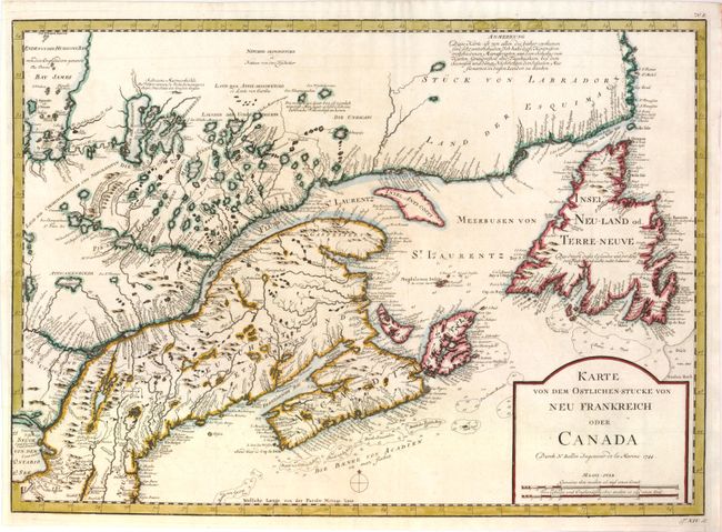 Karte von dem Ostlichen-Stucke von Neu Frankreich oder Canada