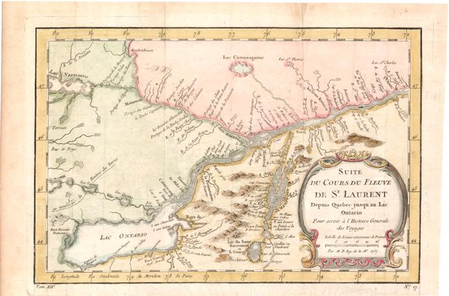 Suite du Cours du Fleuve de St. Laurent Depuis Quebec jusqu'au Lac Ontario pour Servir a l'Histoire Generale des Voyages