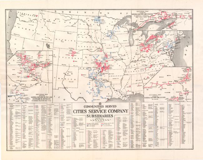 Communities Served by Cities Service Company Subsidiaries