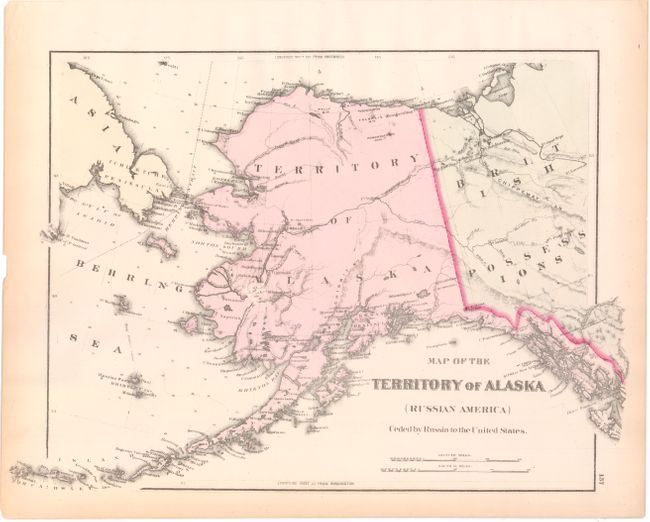 Map of the Territory of Alaska (Russian America) Ceded by Russia to the United States