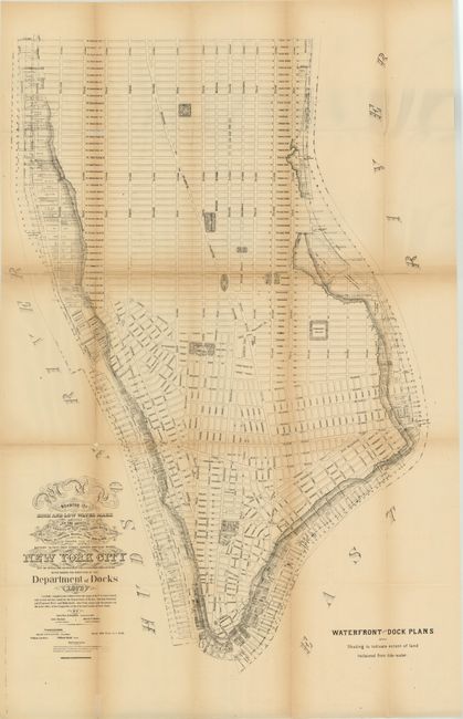 Showing the High and Low Water Mark and the Original City Grants of Lands Under Water Made to Various Parties from 1686 to 1873