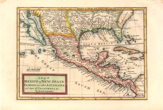 A Map of Mexico or New Spain Florida Now Called Louisiana and Part of California &c.