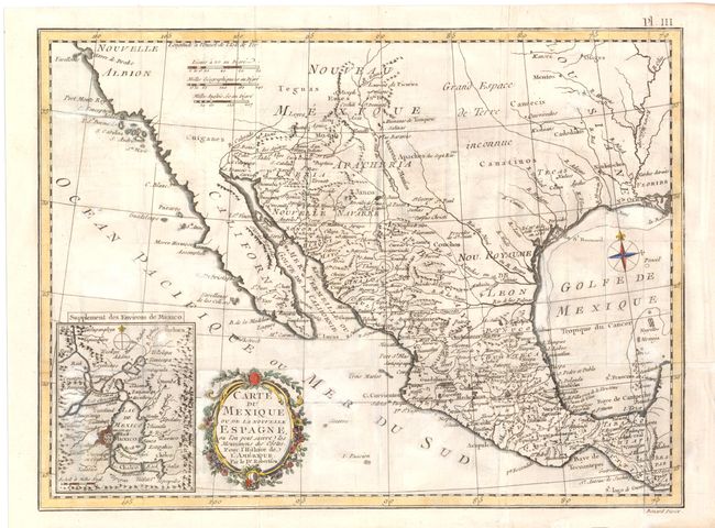 Carte du Mexique ou de la Nouvelle Espagne ou l'on Peut Suivre les Mouvemens des Costes