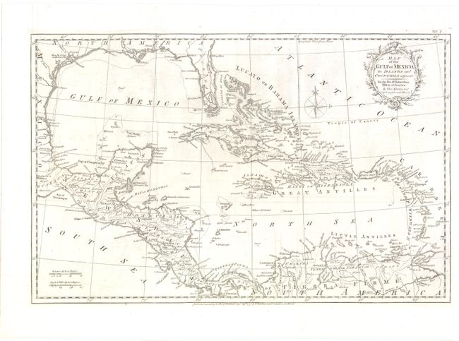 Map of the Gulf of Mexico, the Islands and Countries Adjacent
