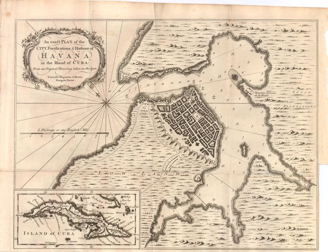 An Exact Plan of the City, Fortifications & Harbour of Havana in the Island of Cuba
