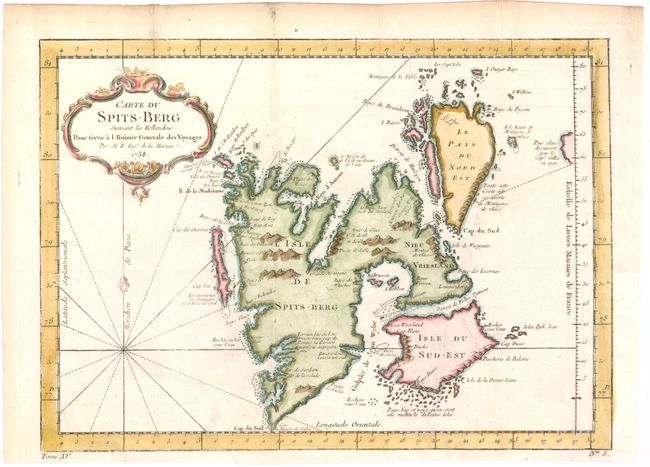 Carte du Spits-Berg Suivant les Hollandois pour Servir a l'Histoire Generale des Voyages