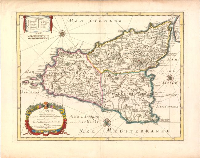 La Sicile, avec les Anciens Noms de Presque Toutes ses Places, Rivieres, Chasteaux, &c. et Diverses Observations Nouvelles