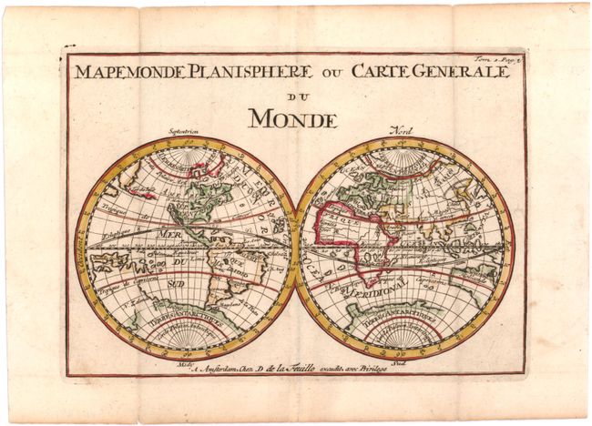 Mapemonde Planisphere ou Carte Generale du Monde